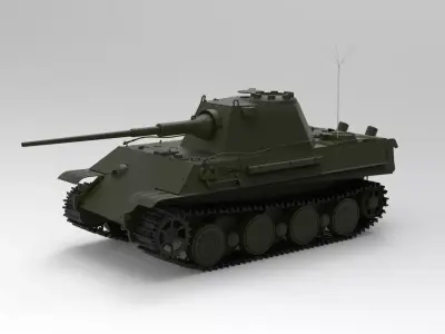 Panzer II Tank 3D model