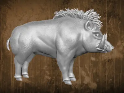 Boar Pet 3D printable Files for Action Figures 3D print model purchase
