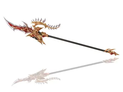 Royal Guard Spear Low-poly 3D model