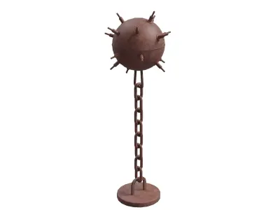 Rusty Underwater Mine Low-poly 3D model