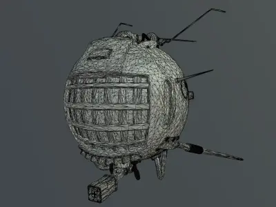 FALLOUT EYE DROID BOT PBR Low-poly 3D model