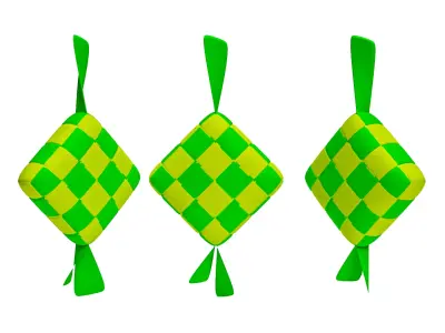 Traditional Ketupat Ornament 3D Printable Decorative Model 3D model