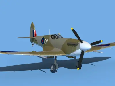 Supermarine Spitfire Mk VIIIb V03 3D model