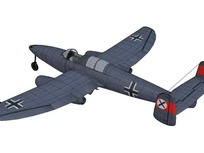 Heinkel He 280 Low-poly 3D model purchase