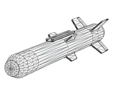 Air To Ground Missile Low-poly 3D model