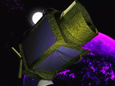 Space Telescope Satellite Low-poly 3D model purchase