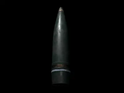 155mm artillery amunition Low-poly 3D model