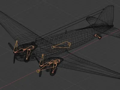 WW2 British Airplane Models Low-poly 3D model