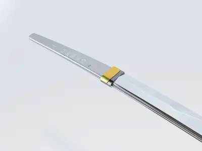 katana samurai sword 3D model 4