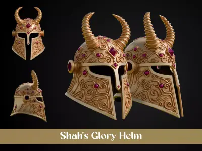 Stylized Persian Helmet - Shahs Glory 3D print model
