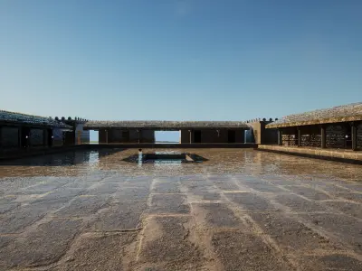 shivneri fort Low-poly 3D model