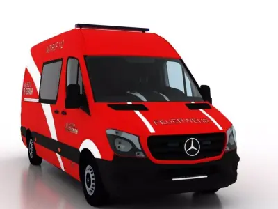 Mercedes Benz Sprinter L2H2 2015 Germany Ambulance 3D model