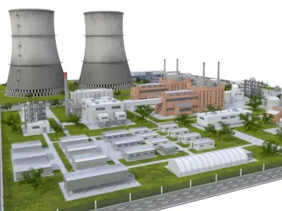 Nuclear Power Plant  purchase 3D model