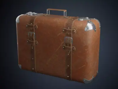 Suitcase PBR low-poly Low-poly 3D model