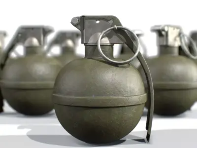 American Frag hand grenade M67 3D model