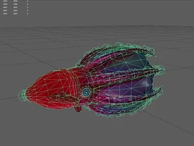 Vampiresquid Low-poly 3D model