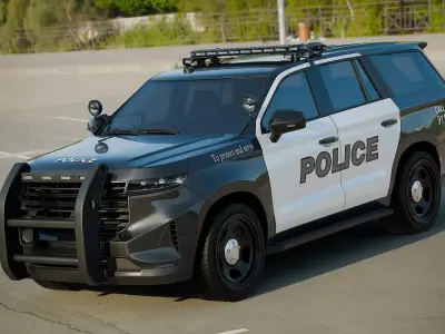 American Police SUV 3D model
