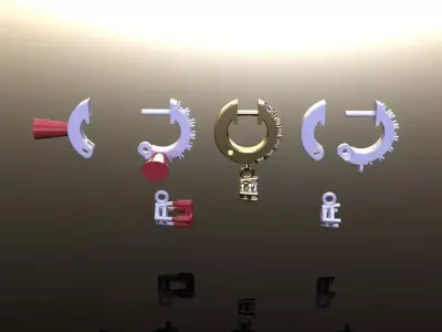 Small Size Diamond Hoop Dangle Earring 2MM 3D print model