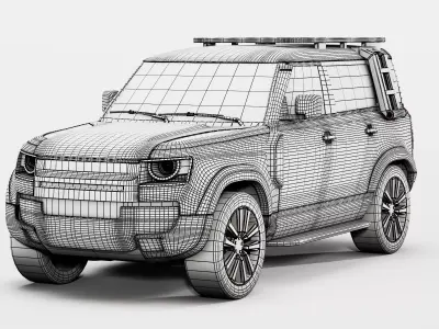 Modern Offroad SUV Vehicle Model 3D model by blackorgrey