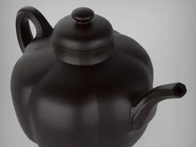Chinese Classic  Purple Sand Clay Teapot 2  with PBR materials 3D model