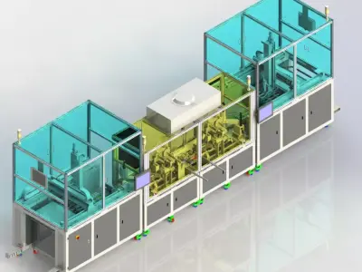 Automatic mobile phone film production line 3D model