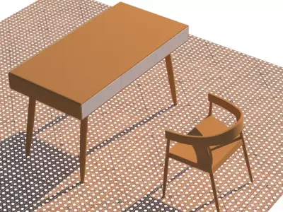 Modern Office Desk - High-Quality CGI Model 3D model