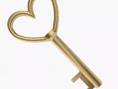 Gold Key Low-poly 3D model