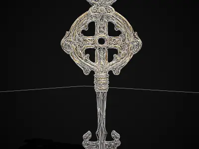 Ornate Exalted Key Low-poly 3D model