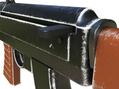 gun vintage uzi 3D model