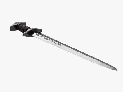 Realistic Weapon Satha Low-poly 3D model