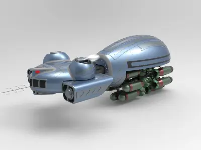 Spaceship Scarab 3D print model