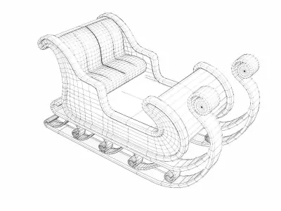 Christmas Sleigh 3d model  3D model