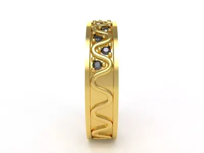 Wavy Pattern Band 3D print model