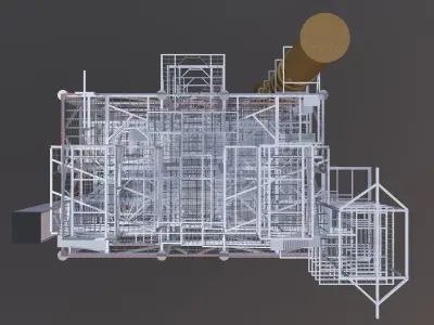 Industrial building 2320 3D model