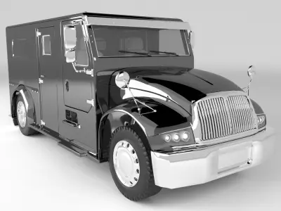 Armored Truck 4K Low-poly 3D model