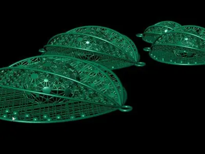 Gold Service part based on venus fly trap 3D print model