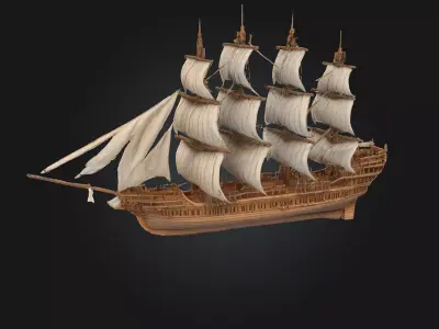 Majestic Voyager  Sail the Seas of Dreams 3D model