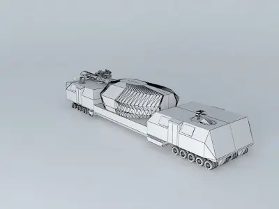 MPC Comet - Mobile Plasma Cannon on the conveyor Mamut Free 3D model