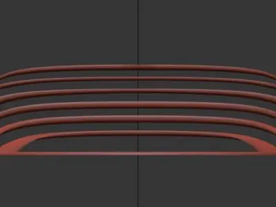 Rx7 FD Rear window carbon fiber Louvers Low-poly 3D model