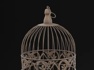 Rusty Bird Cage 3D model