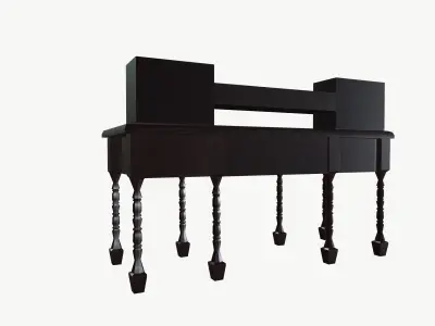 Old vintage desk 3D model