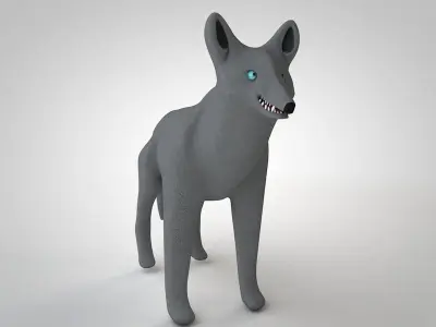 Funny Wolf  Low-poly 3D model