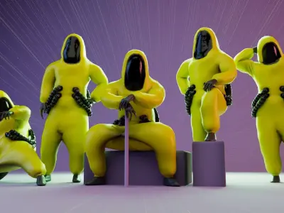 Hazard Suit Rigged PBR 3D model
