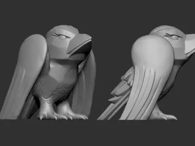Free Stylized Raven 3D print ready Free 3D print model