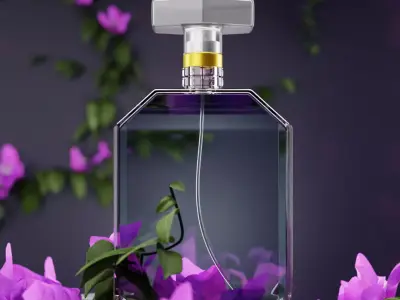 Perfume Bottle 3D Model  -High-Quality Glass Container 3D model