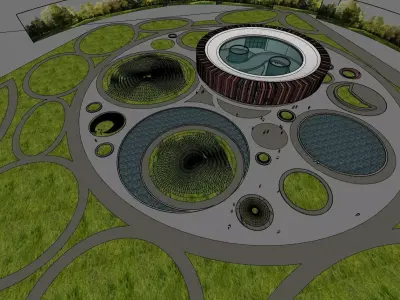 CIRCULAR COMMERCIAL HUB 3D MODEL 3D model