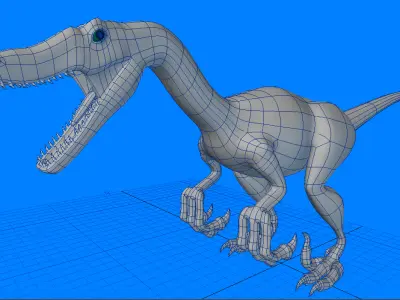 Velociraptor Dinosaur 3D model shop