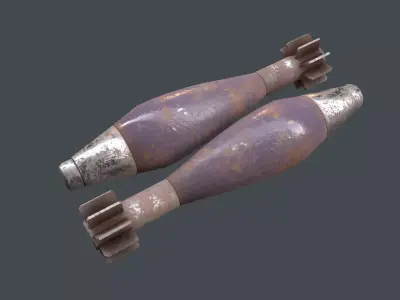 Mortar Projectile 60mm 3D model purchase