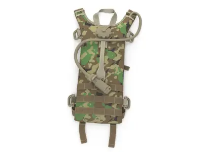 Hydration Backpack Carrier Camouflage Color Lying 3D model
