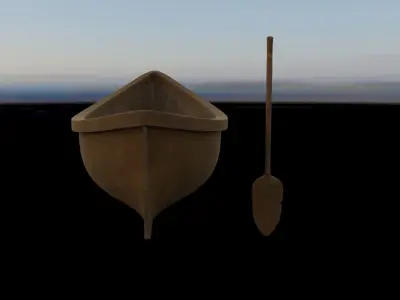 Boat and Boat Pabble 3D model